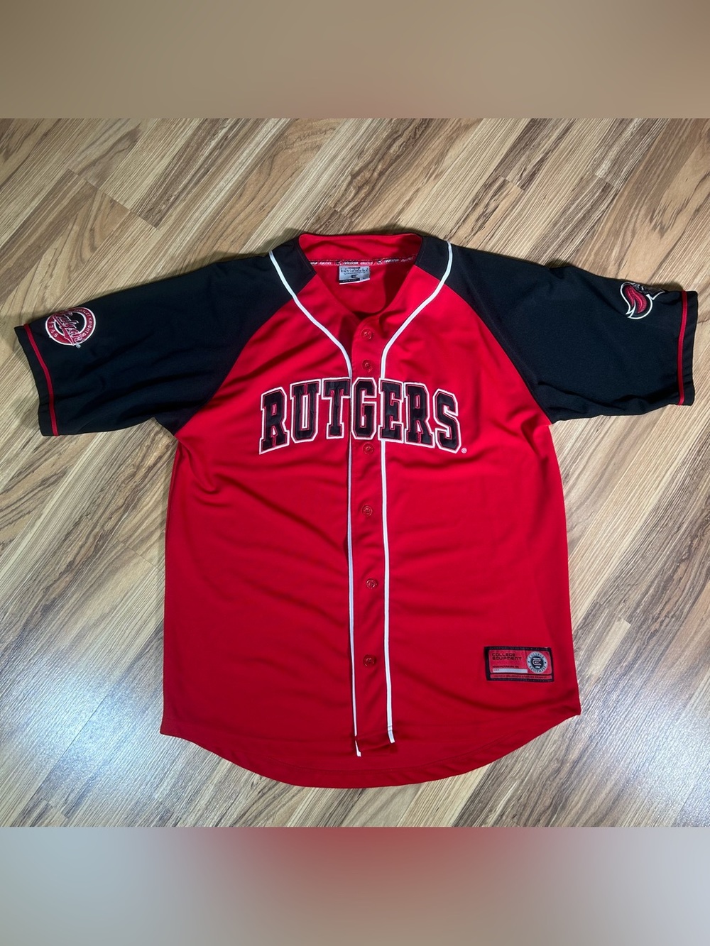 Rutgers Scarlet Knights Baseball Size Large  Jersey Colosseum Mens Red College